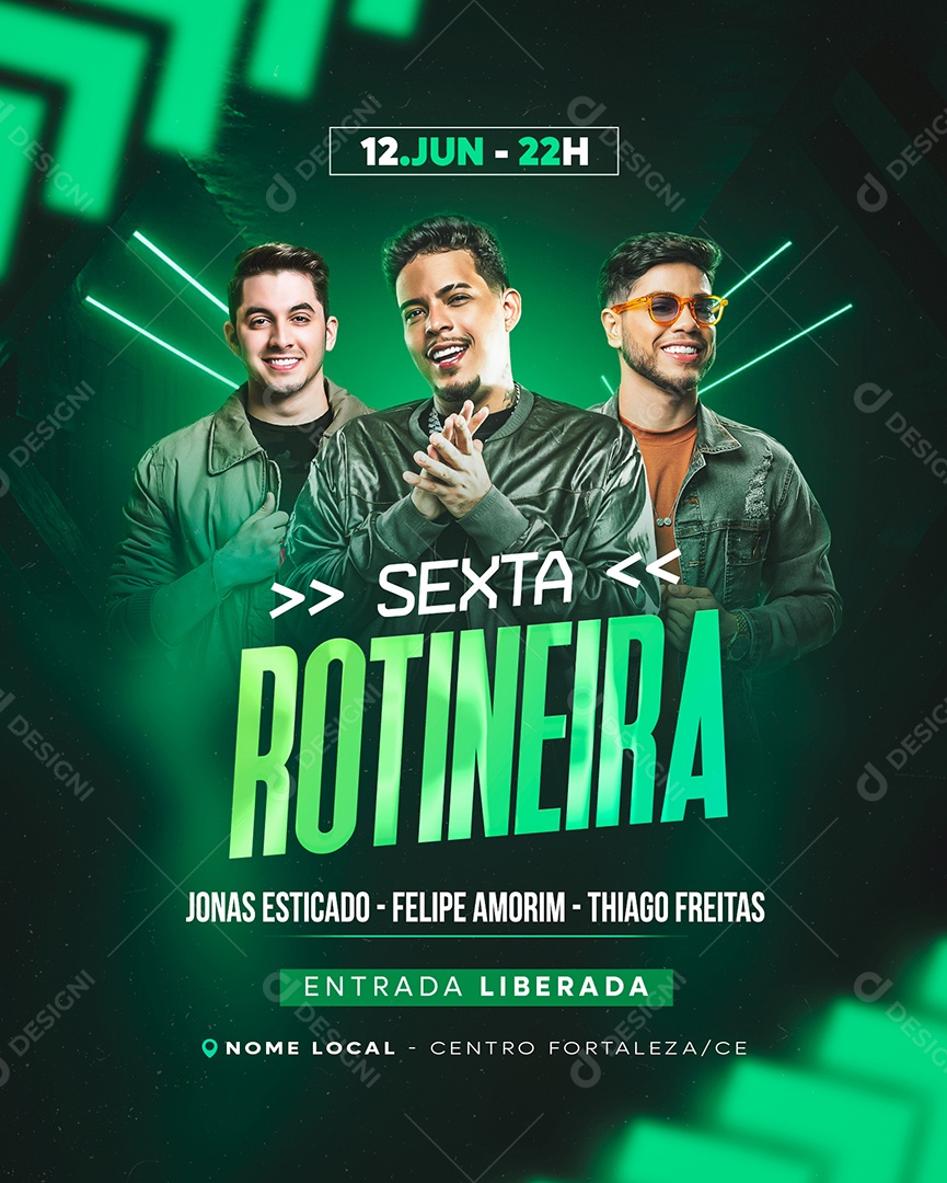 Show Sexta Rotineira Social Media PSD Editável