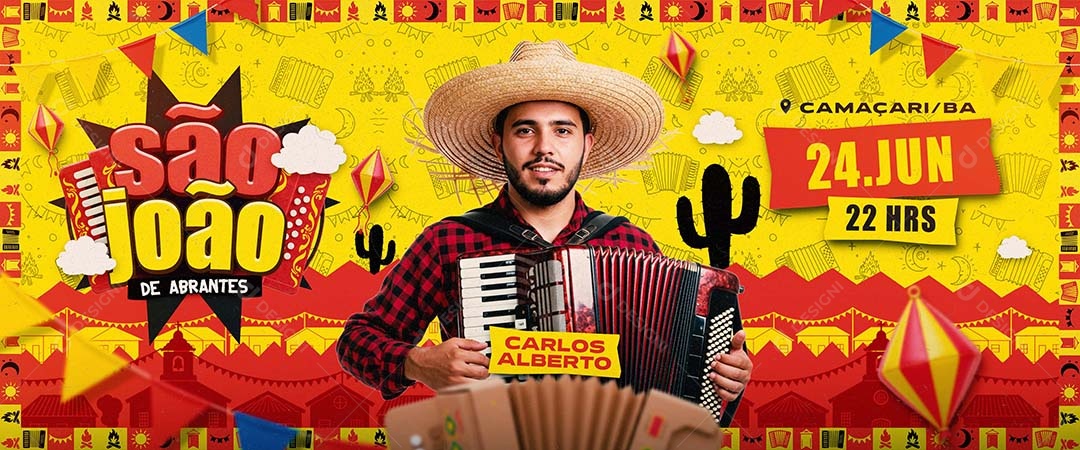 Carrossel São João de Abrantes Social Media PSD Editável