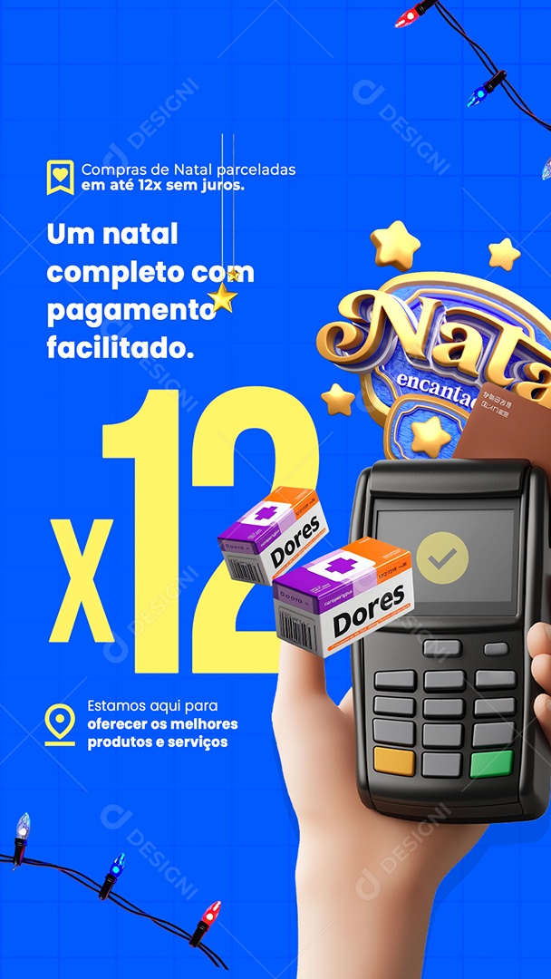 Story Natal Encantado Farmácia Pagamento Facilitado Social Media PSD Editável