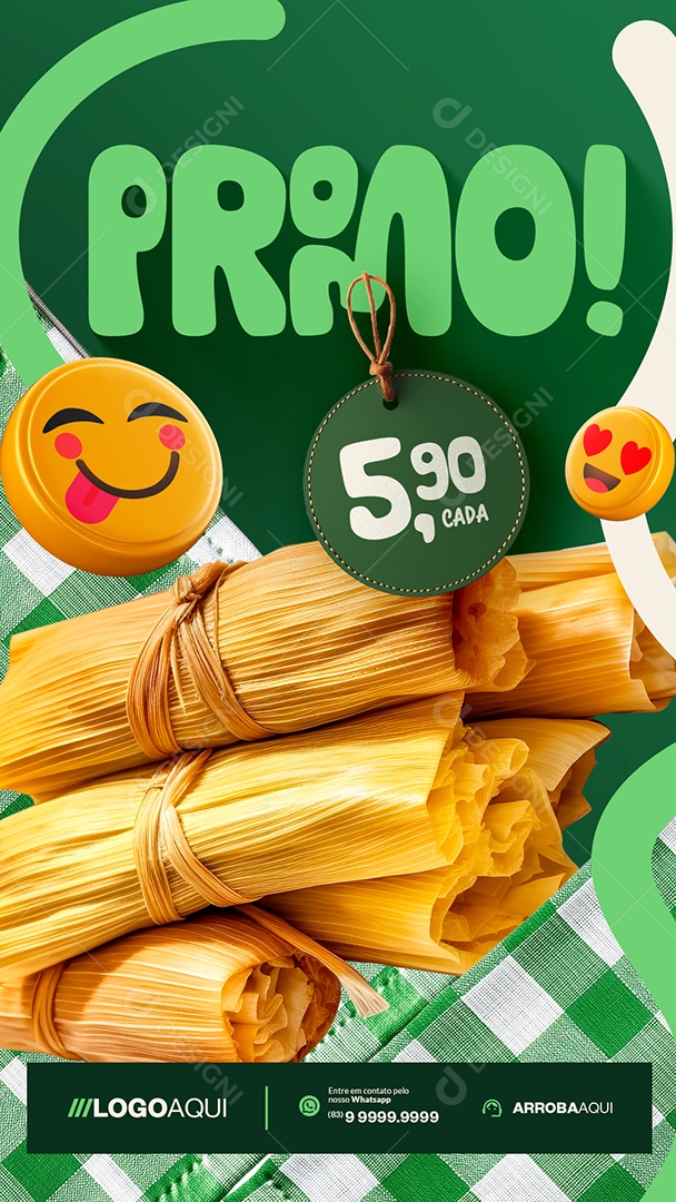 Story Pamonharia Promo Social Media PSD Editável