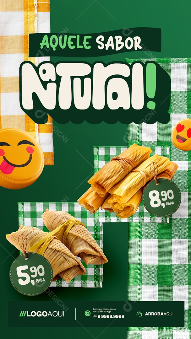 Story Social Media Pamonharia Aquele Sabor Natural PSD Editável