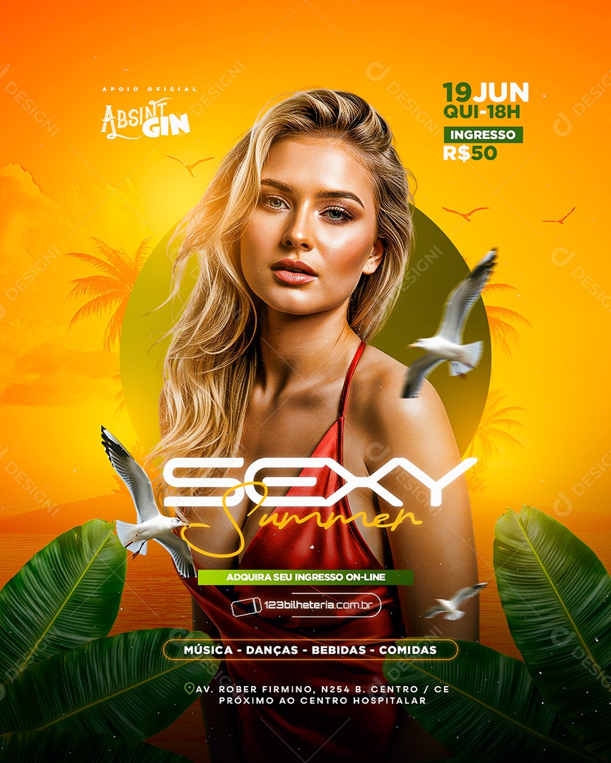 Flyer Sexy Summer Social Media PSD Editável