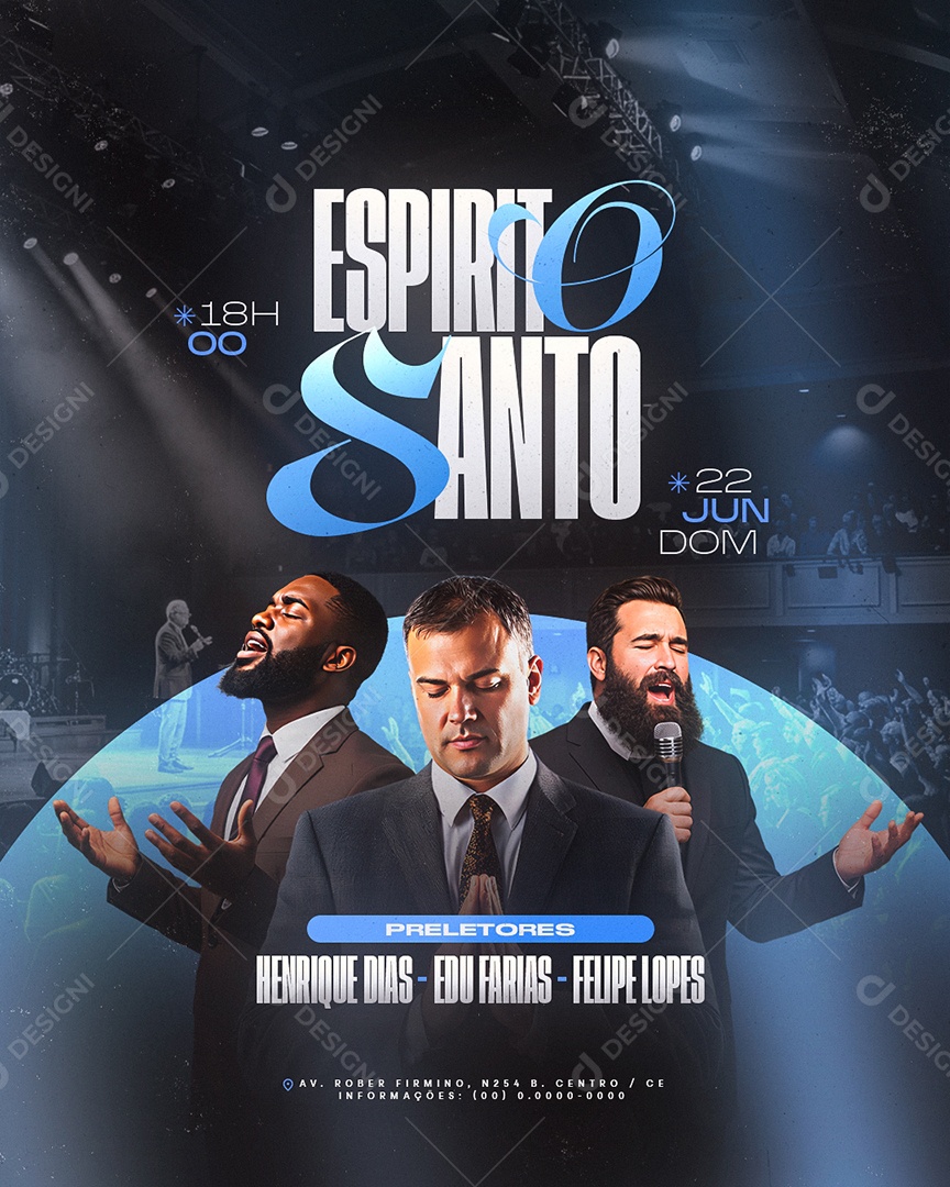 Gospel Espirito Santo Social Media PSD Editável