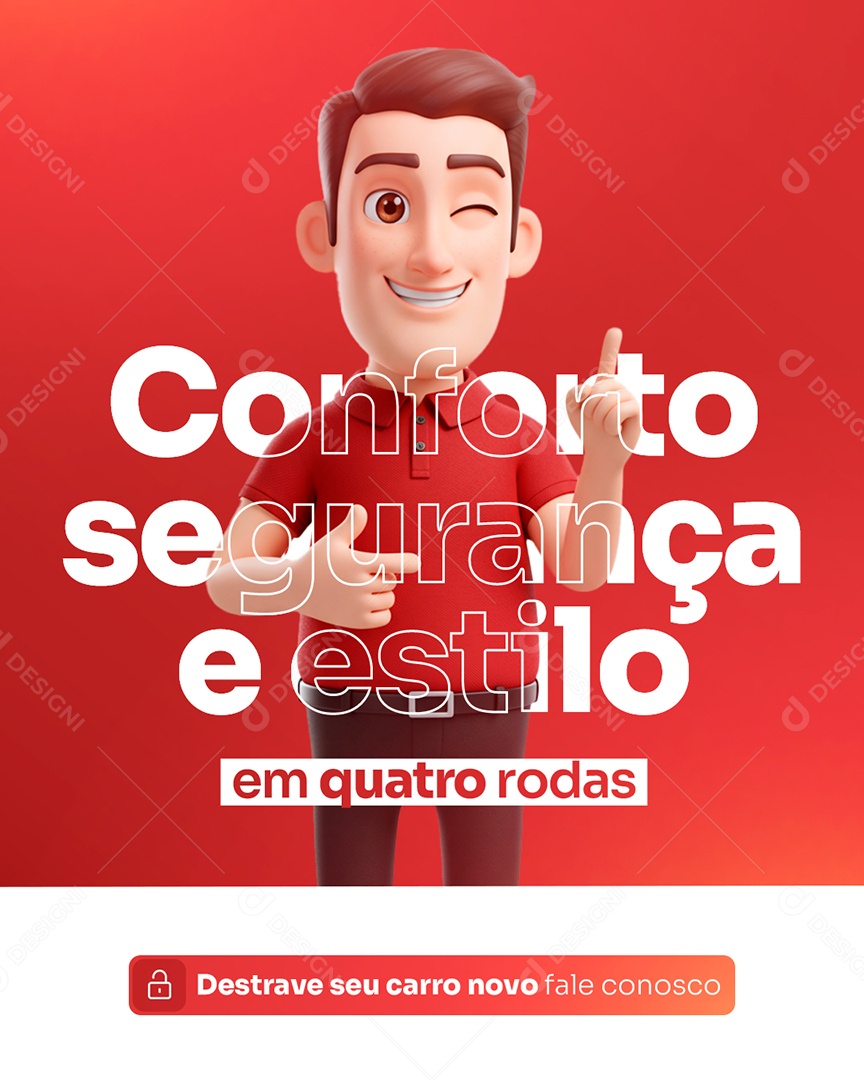 Concessionária Conforto Segurança e Estilo Social Media PSD Editável