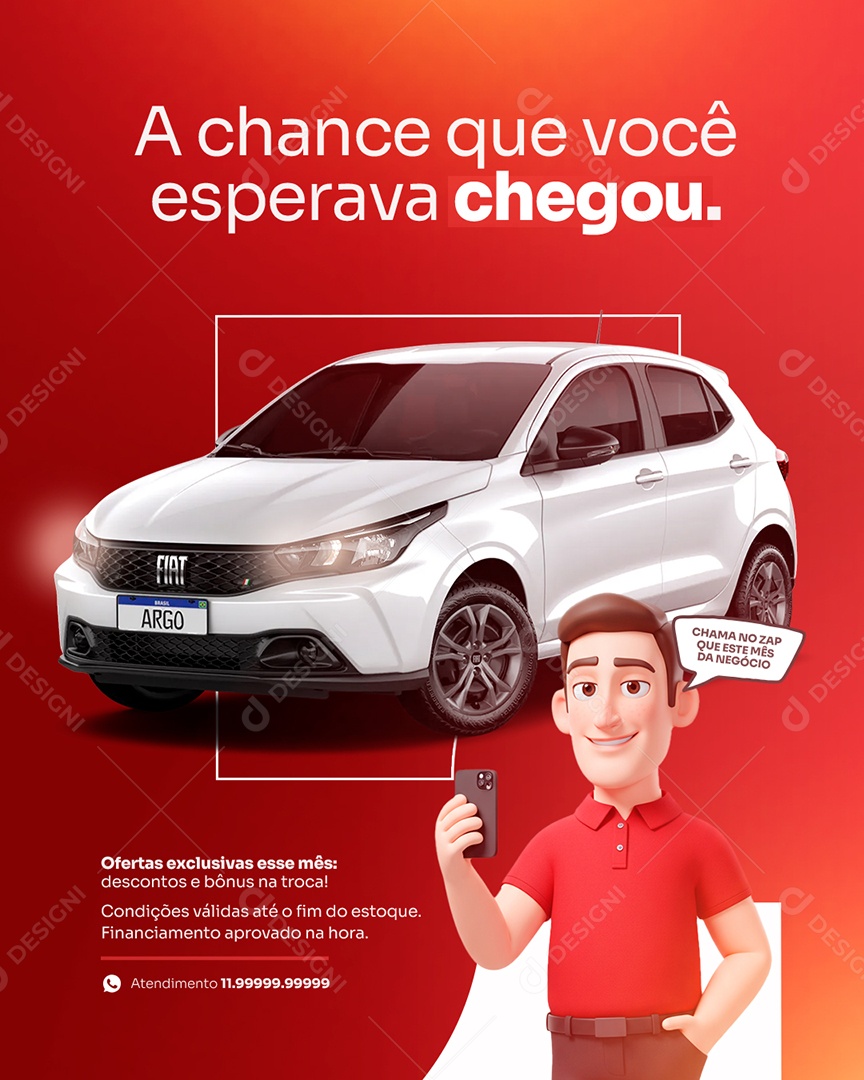 Concessionária A Chance Que Você Esperava Social Media PSD Editável