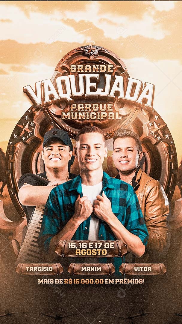 Story Festa de Vaquejada Social Media PSD Editável