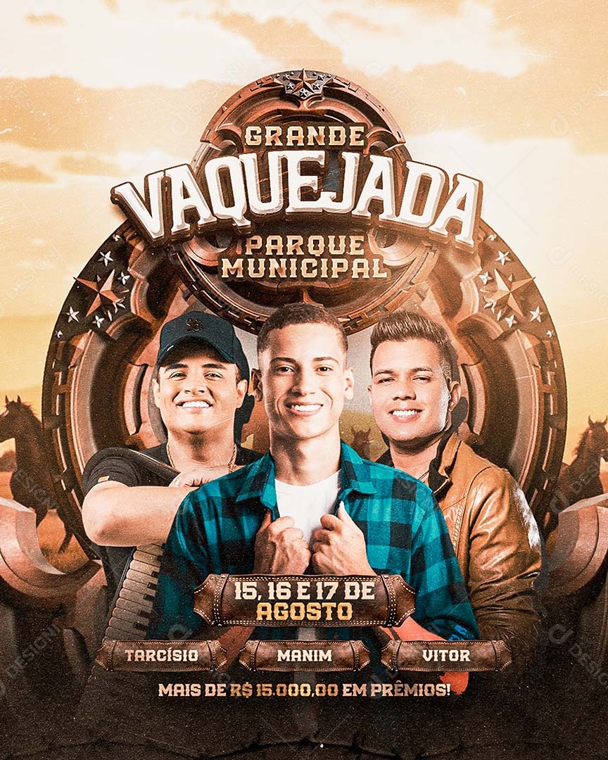 Festa de Vaquejada Social Media PSD Editável