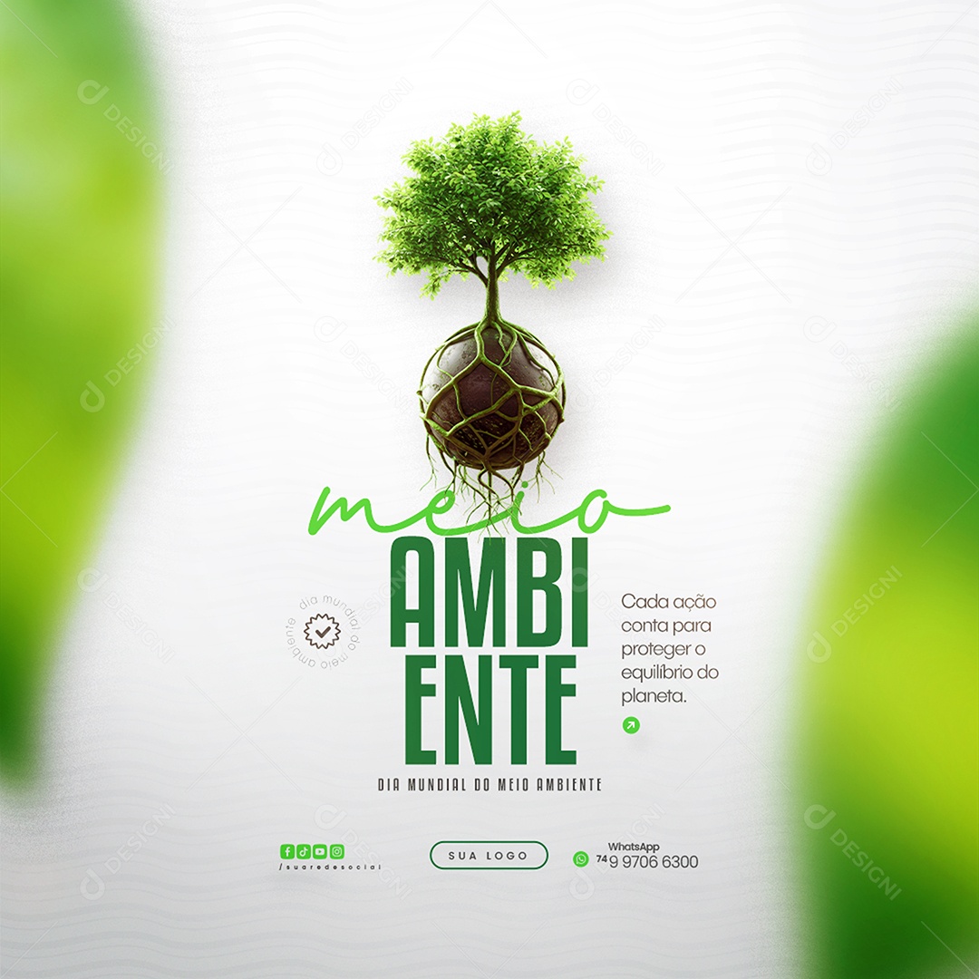 Dia Mundial do Meio Ambiente 05 de Junho Social Media PSD Editável