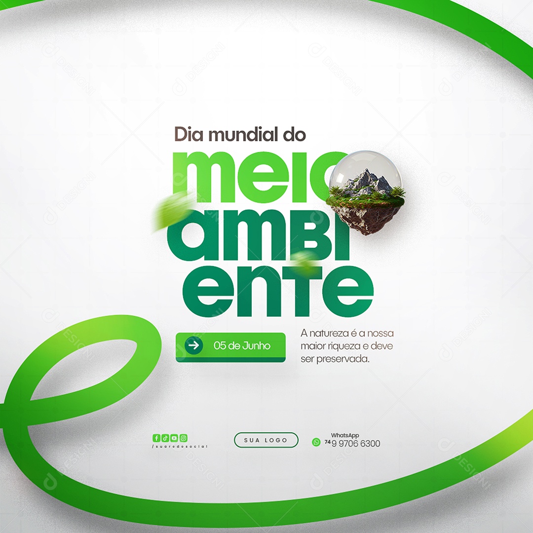 Dia Mundial do Meio Ambiente 05 de Junho Social Media PSD Editável