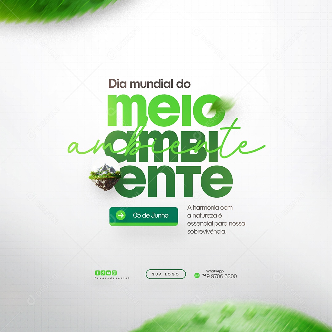 Dia Mundial do Meio Ambiente 05 de Junho Social Media PSD Editável