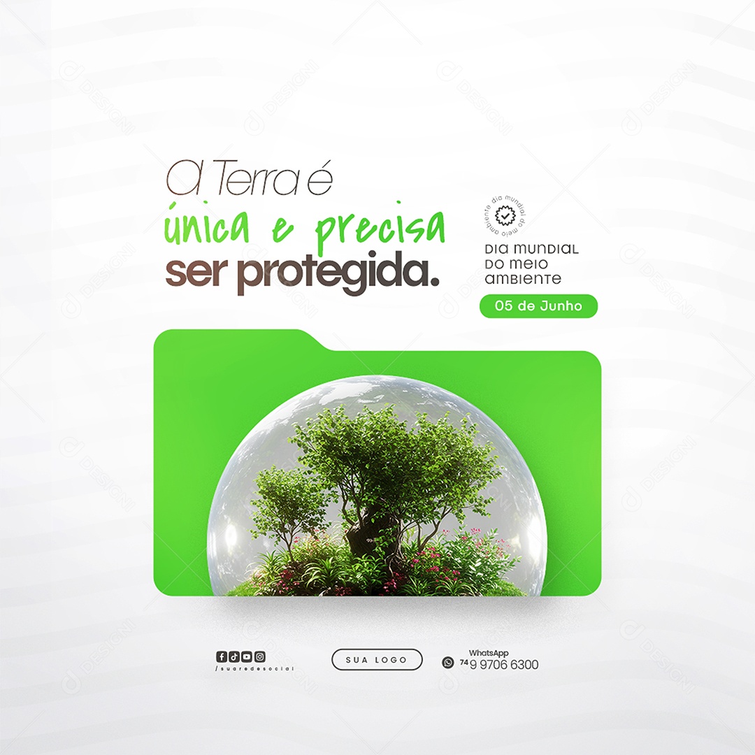Dia Mundial do Meio Ambiente 05 de Junho Social Media PSD Editável