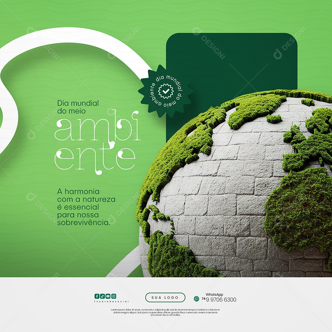 Dia Mundial do Meio Ambiente 05 de Junho Social Media PSD Editável
