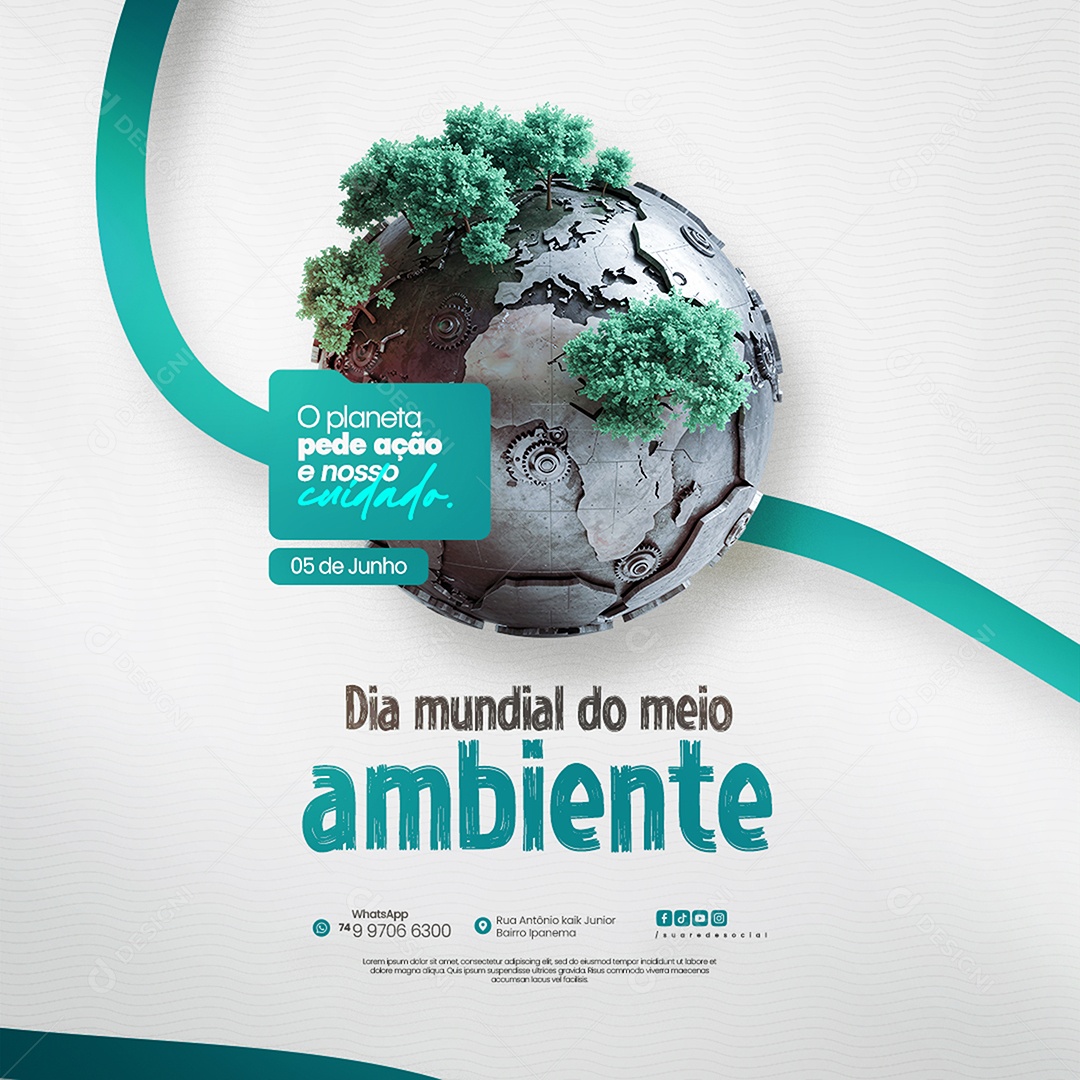 Dia Mundial do Meio Ambiente 05 de Junho Social Media PSD Editável