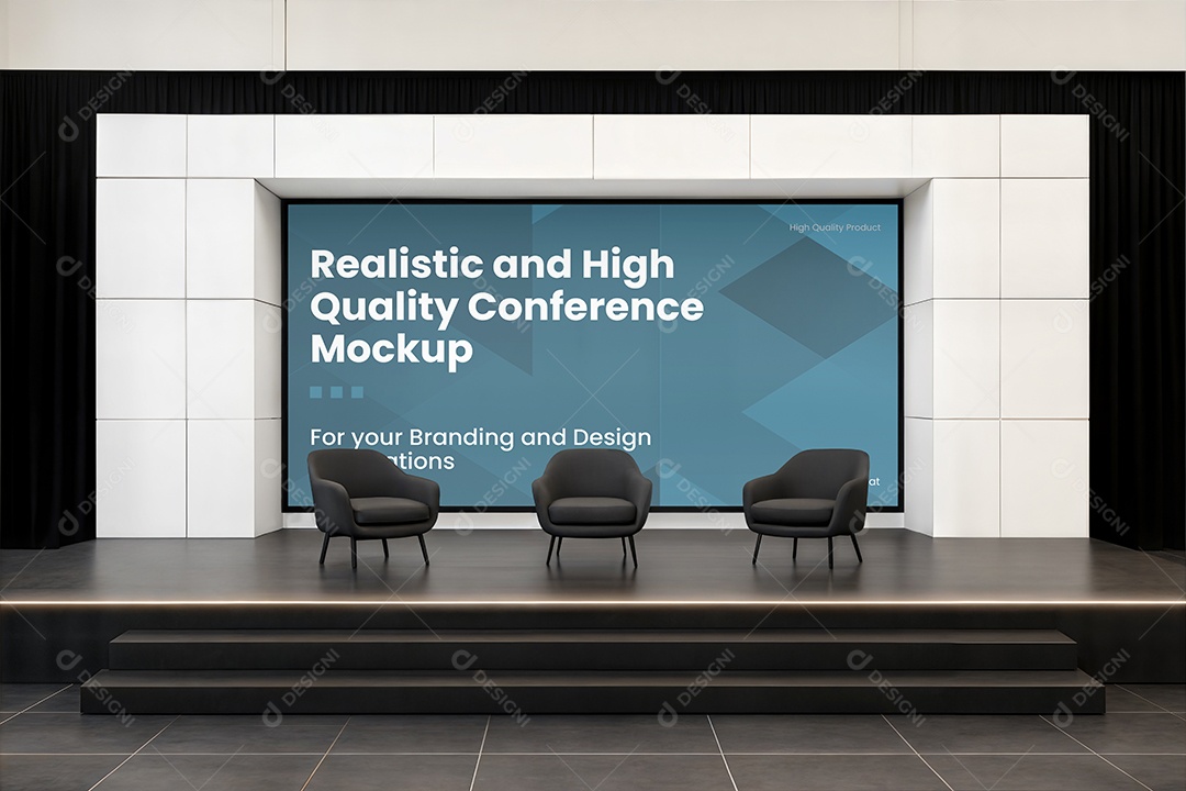 Espaço de Conferência PSD Editável Mockup