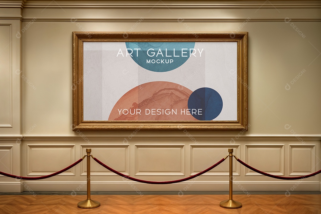 Mockup Galeria de Arte PSD Editável