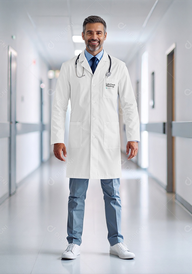 Jaleco Mockup PSD Editável