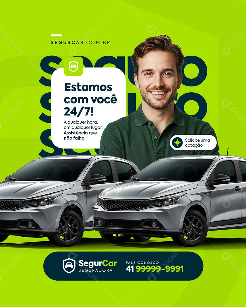 Seguro Estamos com Você Social Media PSD Editável