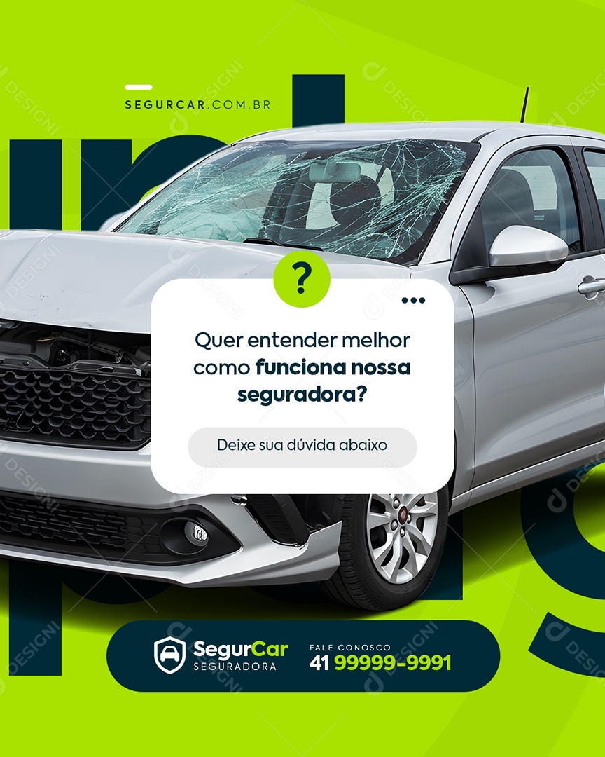 Seguro Quer Entender Melhor Social Media PSD Editável