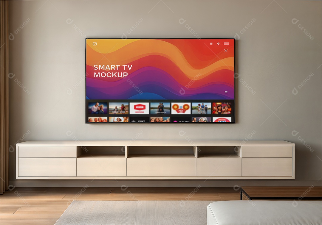 Mockup Televisão Smart PSD Editável