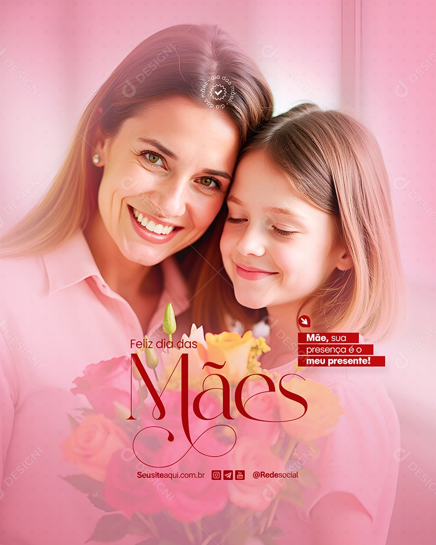 Feliz Dia das Mães 11 de Maio Social Media PSD Editável