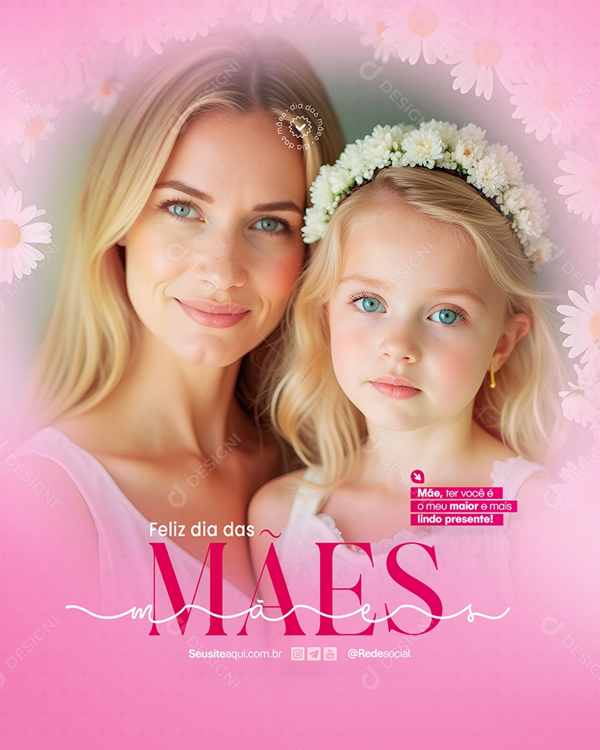 Feliz Dia das Mães 11 de Maio Social Media PSD Editável