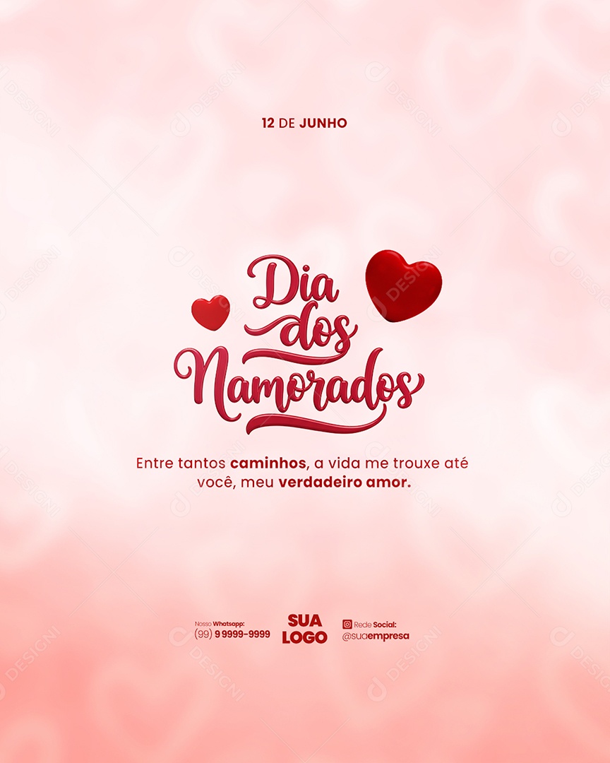 Dia dos Namorados 12 de Junho Social Media PSD Editável