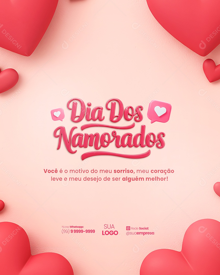 Dia dos Namorados 12 de Junho Social Media PSD Editável