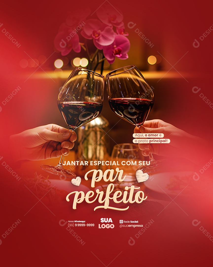 Dia dos Namorados 12 de Junho Social Media PSD Editável