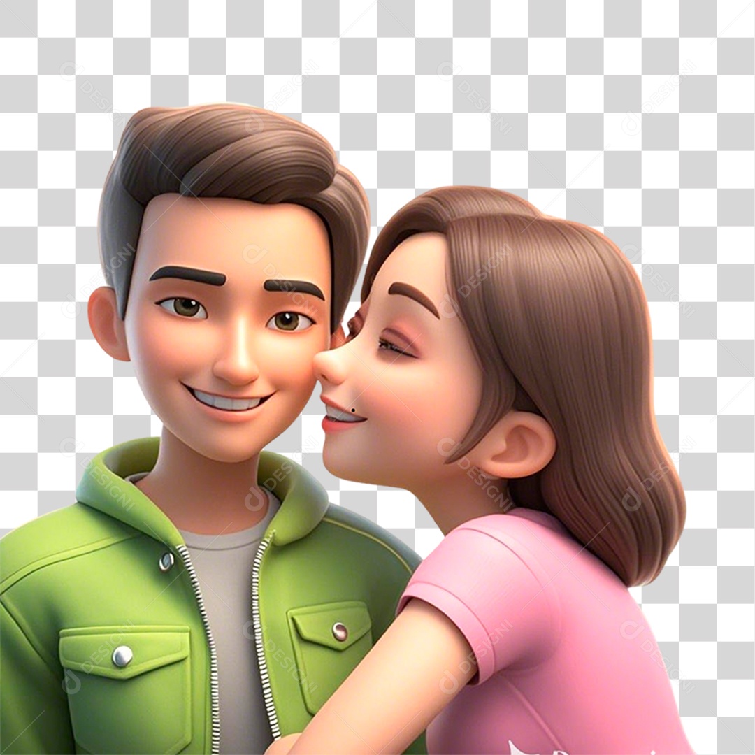 Casal Sorrindo PNG Transparente