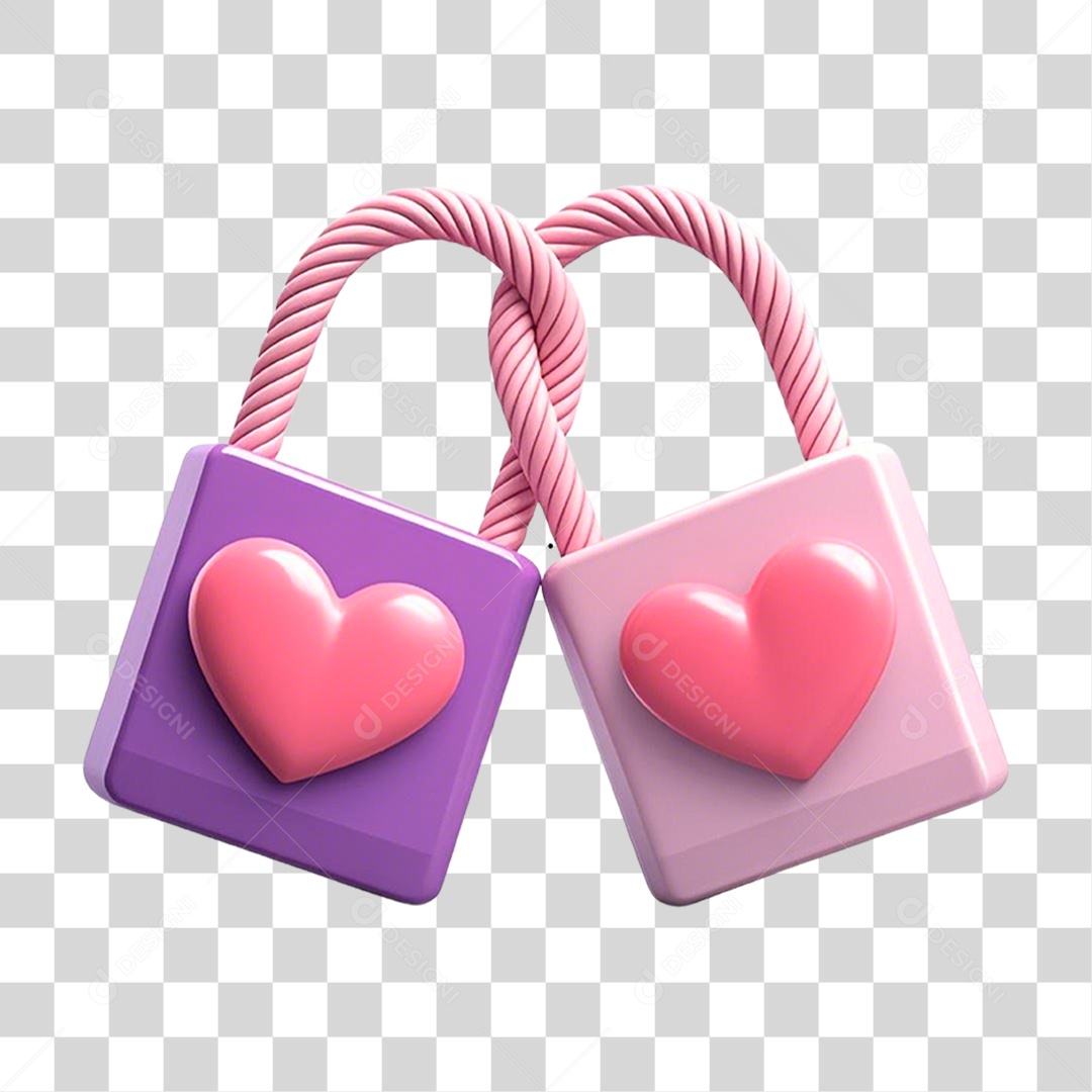 Cadeado Dia dos Namorados PNG Transparente