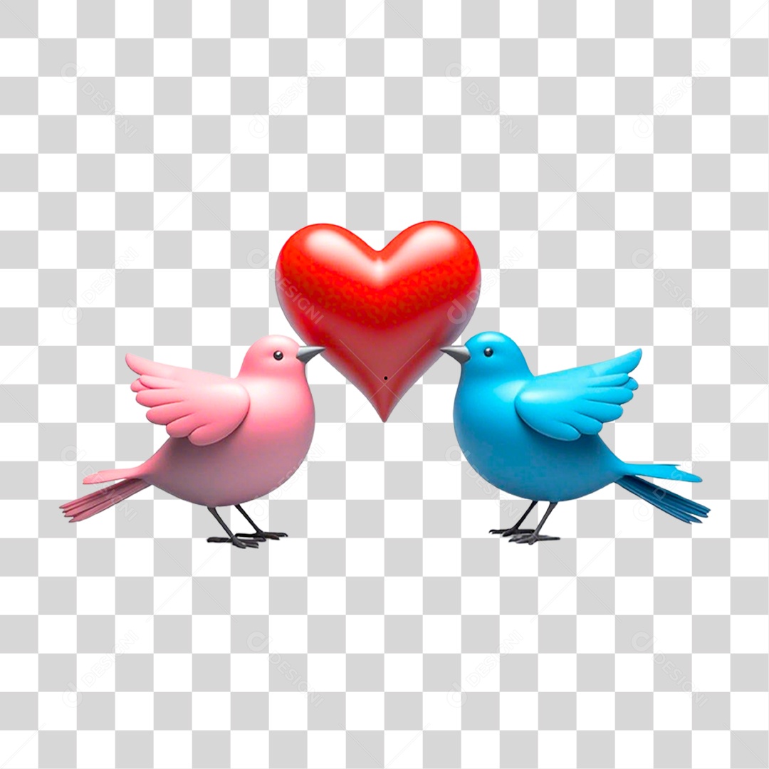 Casal de Pássaro PNG Transparente