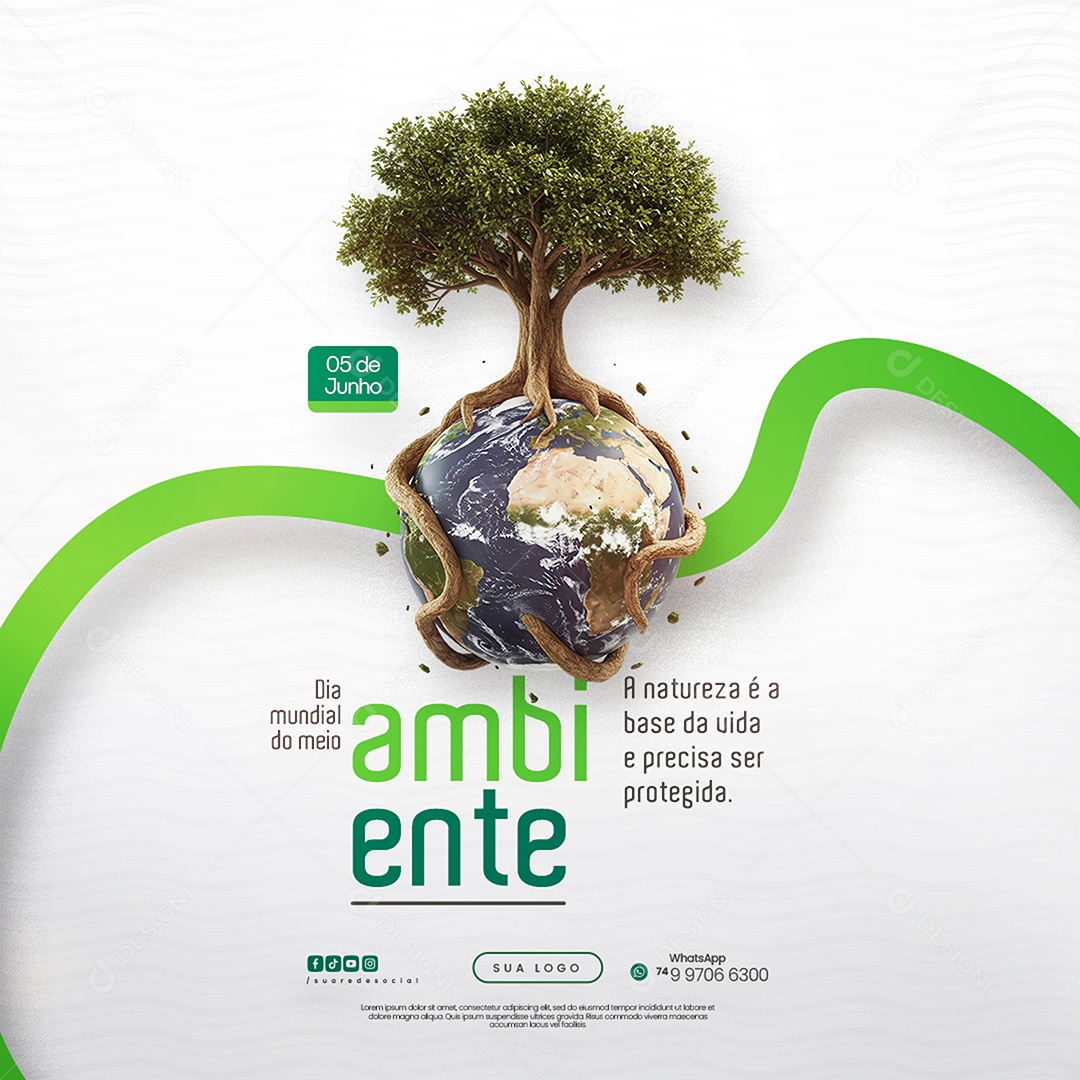 Dia Mundial do Meio Ambiente 05 de Junho Social Media PSD Editável