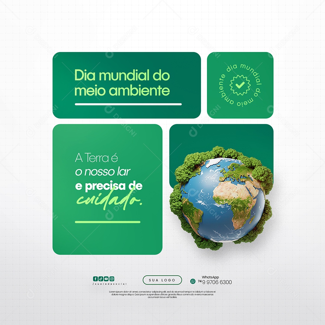 Dia Mundial do Meio Ambiente 05 de Junho Social Media PSD Editável