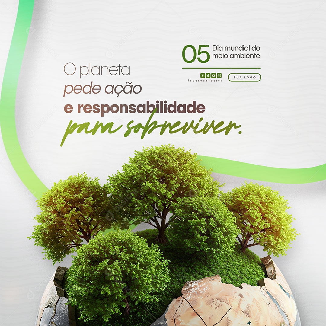 Dia Mundial do Meio Ambiente 05 de Junho Social Media PSD Editável