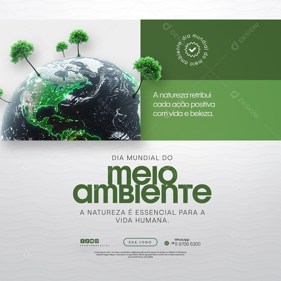 Dia Mundial do Meio Ambiente 05 de Junho Social Media PSD Editável