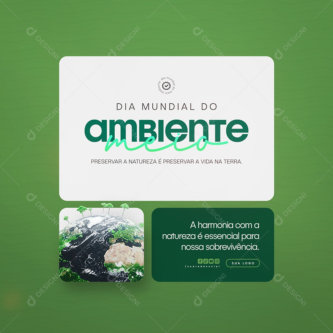 Dia Mundial do Meio Ambiente 05 de Junho Social Media PSD Editável