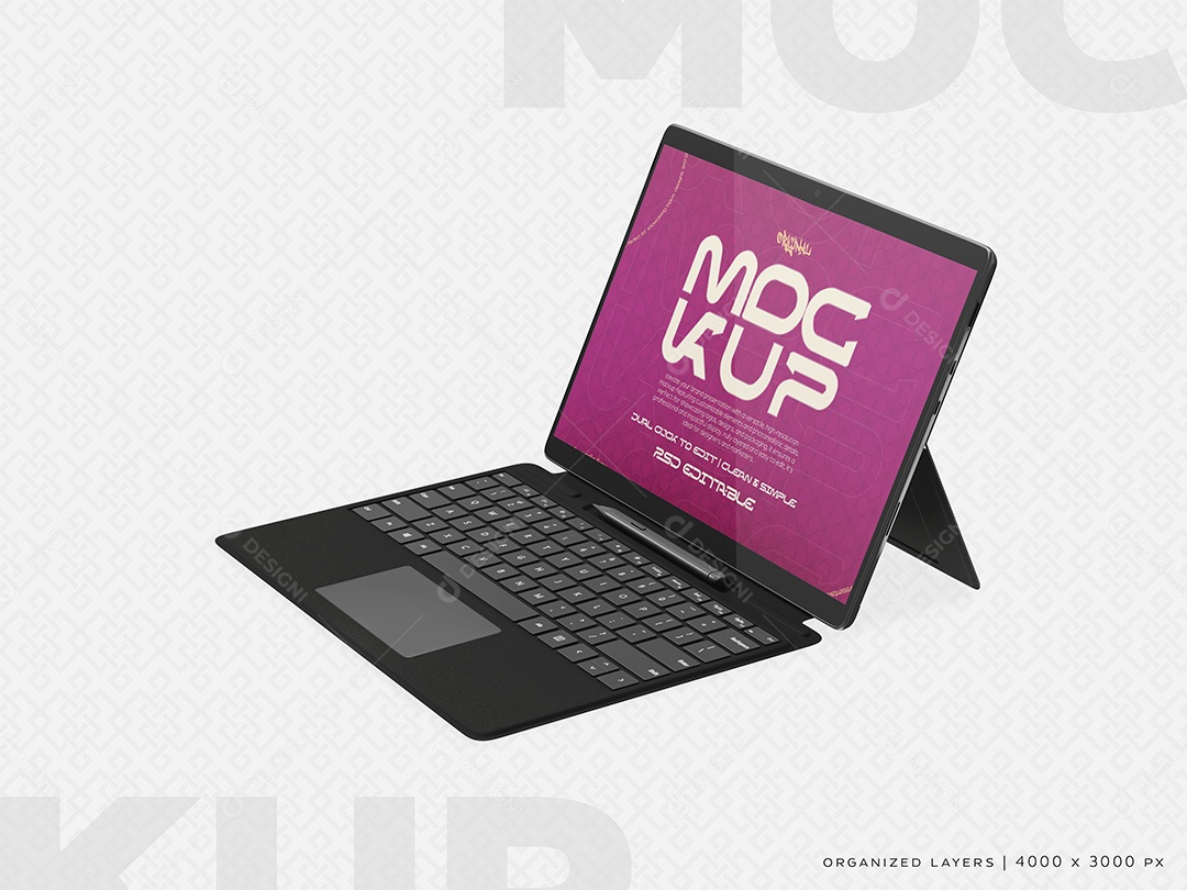 Mockup de Notebook Para Composição PSD Editável