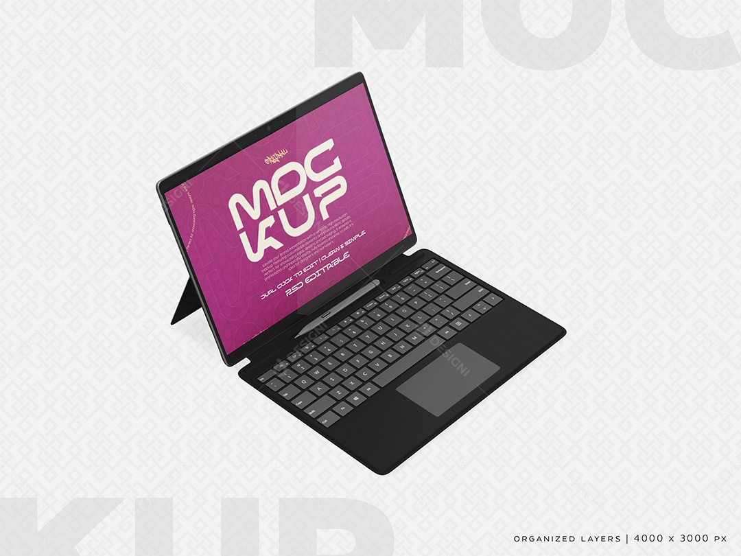 Mockup de Notebook Para Composição PSD Editável