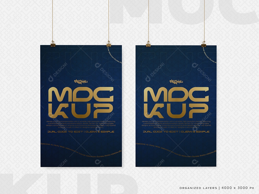 Dois Cartazes de Divulgação Mockup PSD
