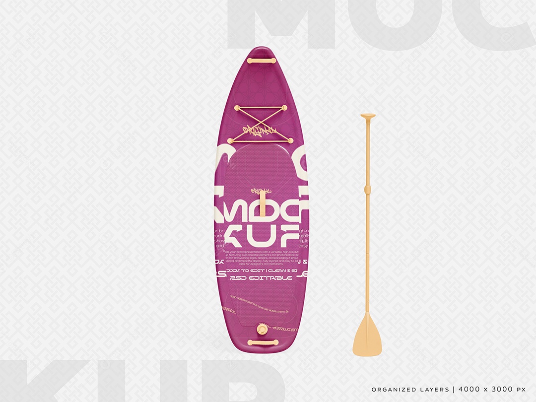 Prancha De Surf Mockup PSD Editável