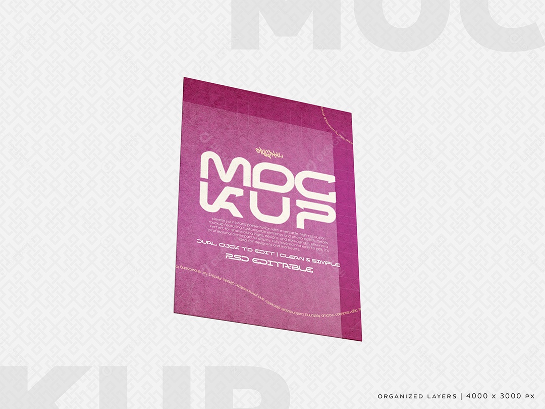 Adesivo Mockup PSD Editável