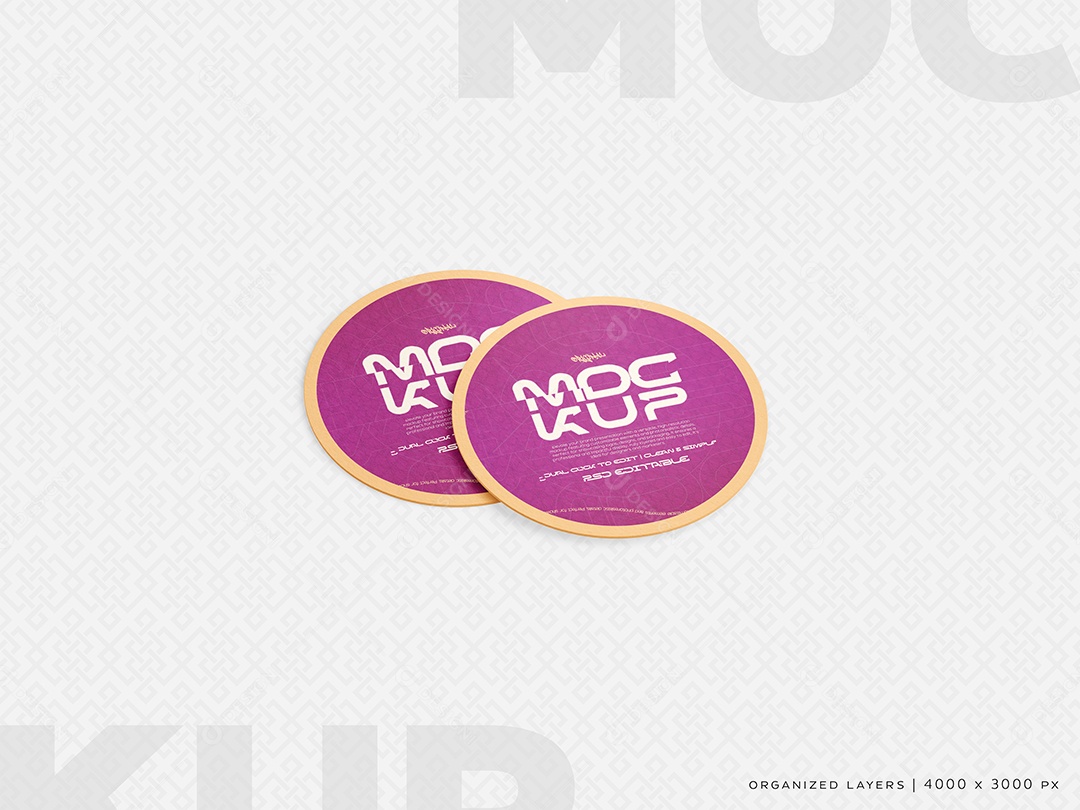 Adesivo Mockup PSD Editável