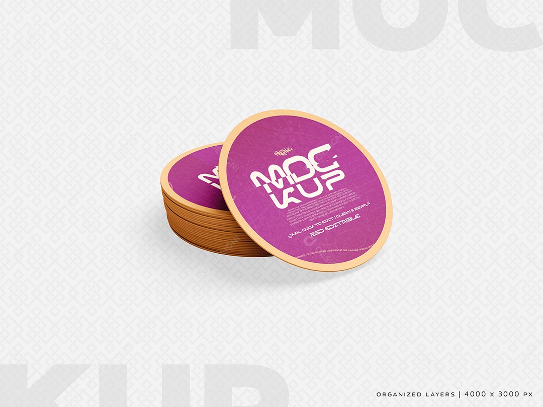 Adesivos Mockup PSD Editável