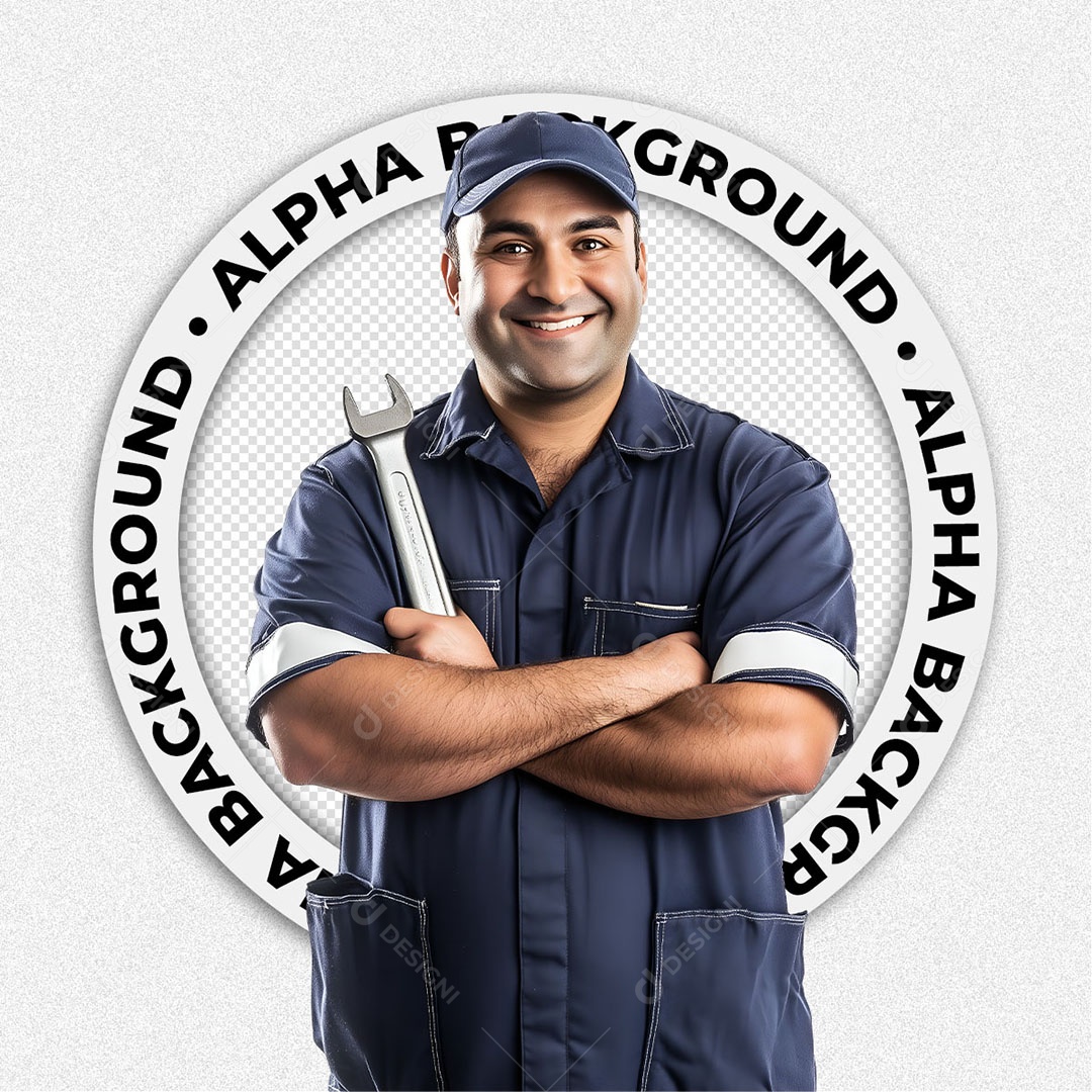 Personagem 3D Homem Mecânico Para Composição PSD