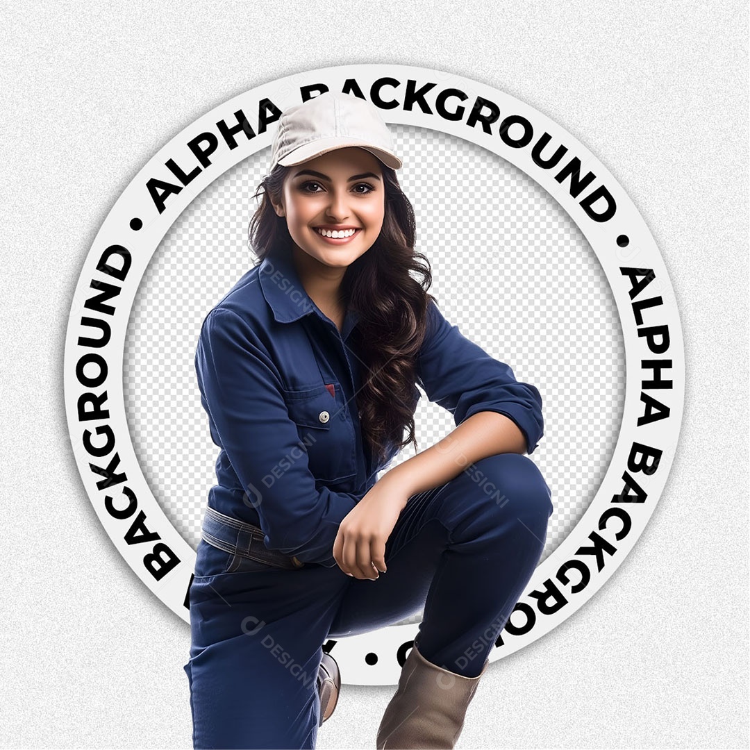 Personagem 3D Mulher Mecânica Para Composição PSD