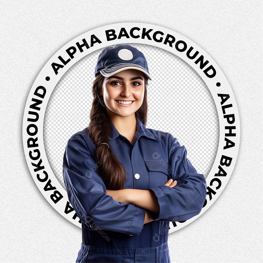 Personagem 3D Mulher Mecânica Para Composição PSD