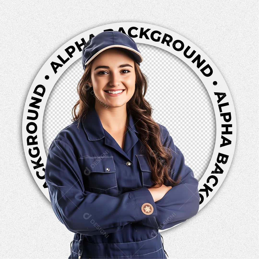 Personagem 3D Mulher Mecânica Para Composição PSD