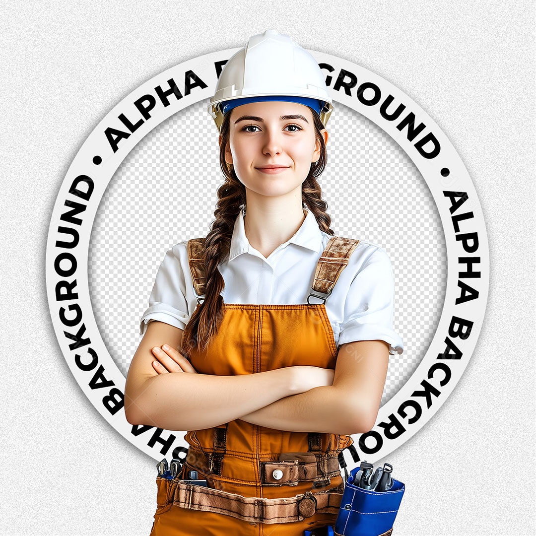 Personagem 3D Mulher Trabalhadora Para Composição PSD