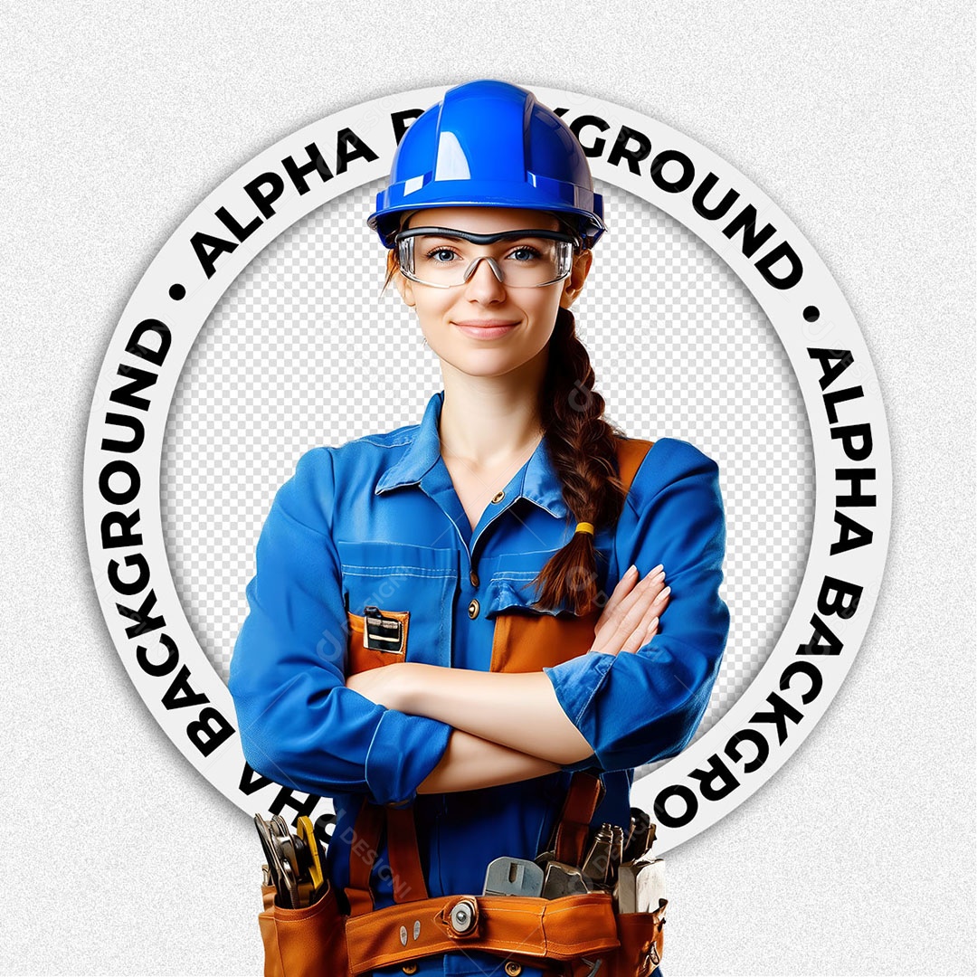 Personagem 3D Mulher Trabalhadora Para Composição PSD