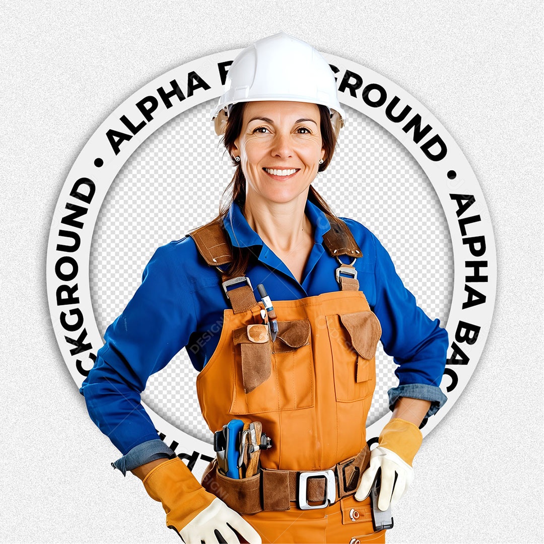 Personagem 3D Mulher Trabalhadora Para Composição PSD